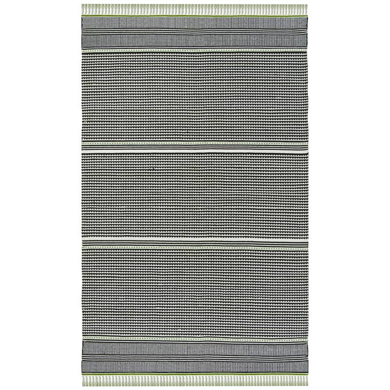 SAFAVIEH, Handmade Flatweave Montauk Susse Casual Cotton Rug - 5' x 8' - Green/Multi