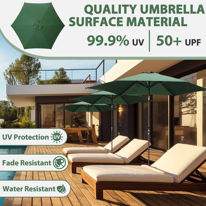 Ainfox 9FT Outdoor Patio Umbrella with Base Tilt System