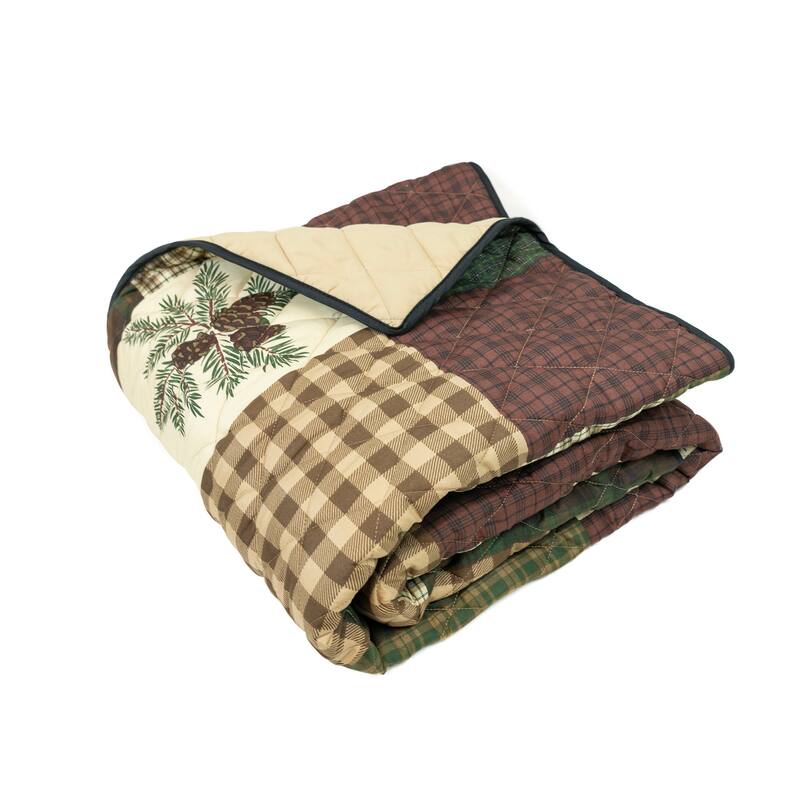 Your Lifestyle by Donna Sharp Pine Panels Polyester Throw