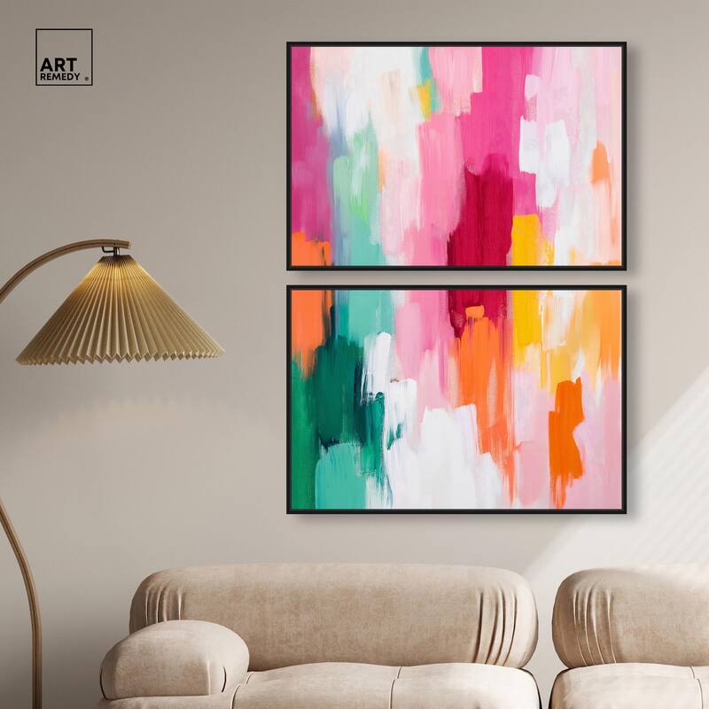 Playful Palette III Canvas Set of 2 by Art Remedy