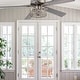preview thumbnail 4 of 12, Layla River of Goods Satin Nickel 52 in. Ceiling Fan With 2 LED Lights - 52" x 52" x 13.75"/18.75"