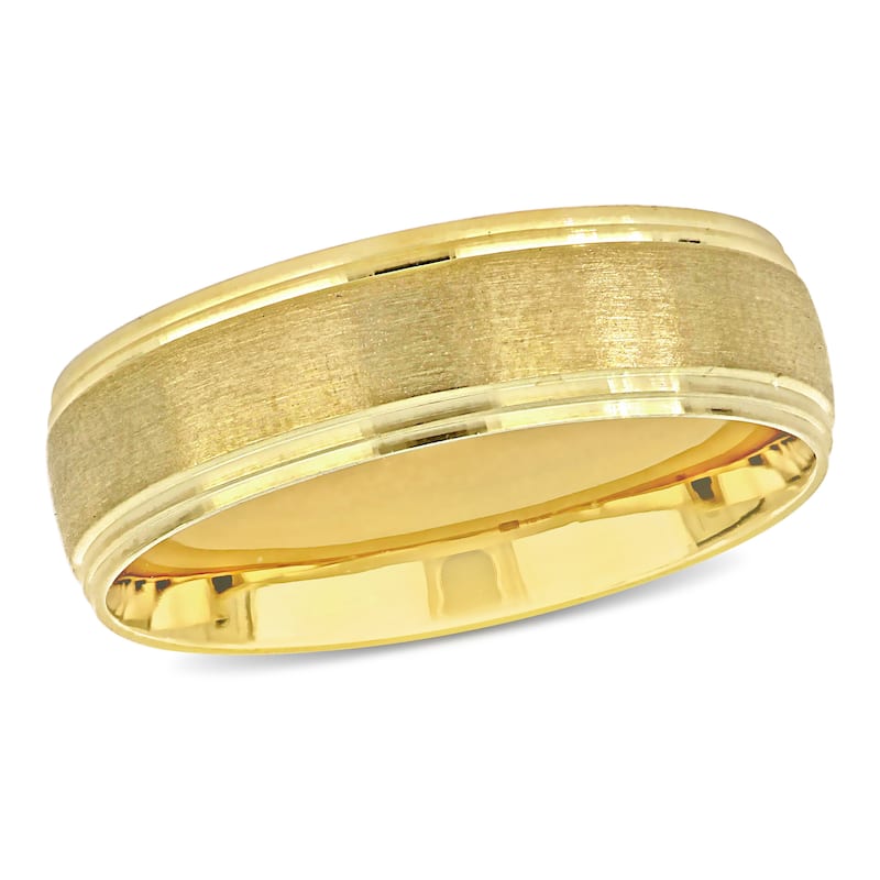 Miadora 6 mm Mens Wedding Band in 10k Yellow Gold