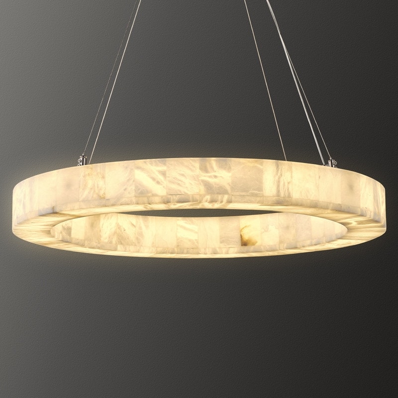 KAYLA D23in/30in Modern Luxury Natural Alabaster Chandelier Chandeliers