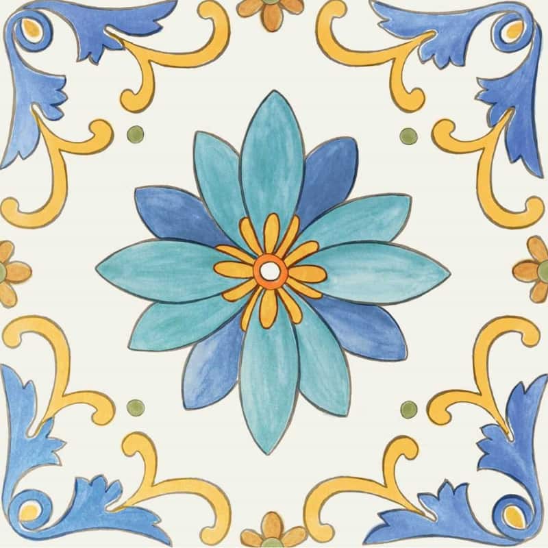 The Tile Life Monastery 8x8 Amalfi Porcelain Floor & Wall Tile - Blue - 8 x 8 Sample