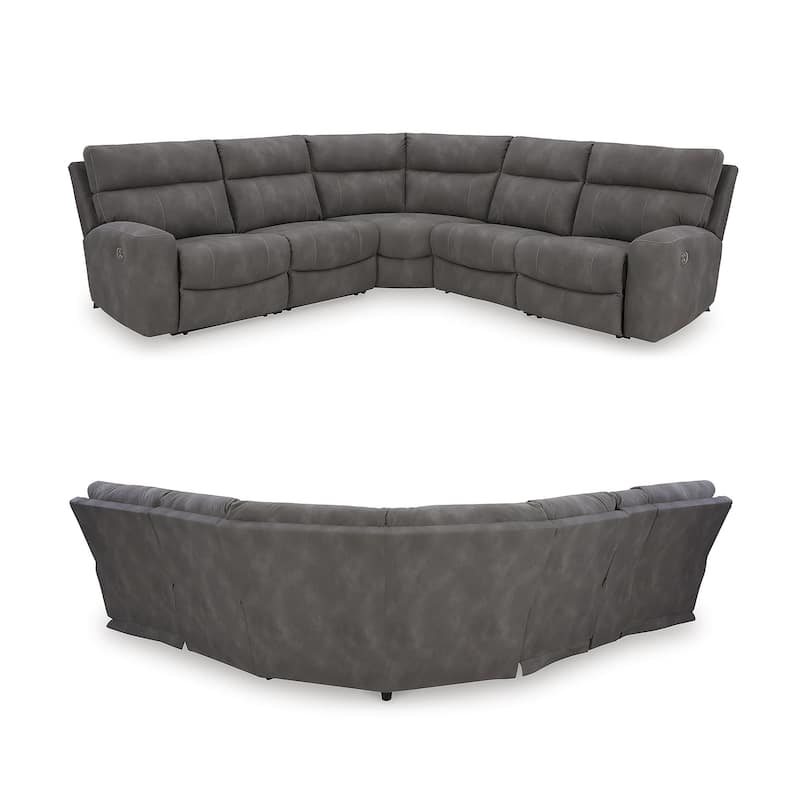 Signature Design by Ashley Next-Gen DuraPella 5-Piece Power Reclining Sectional - 105.5"W x 104.5"D x 42"H