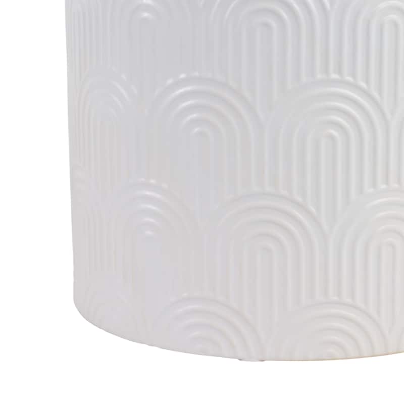 Stoneware Planters Scallop Design and Curved Rim Detail (Set of 2)