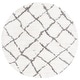 preview thumbnail 49 of 53, SAFAVIEH Berber Shag Hessie Moroccan Rug 5'1" Round - Cream/Light Grey - Round