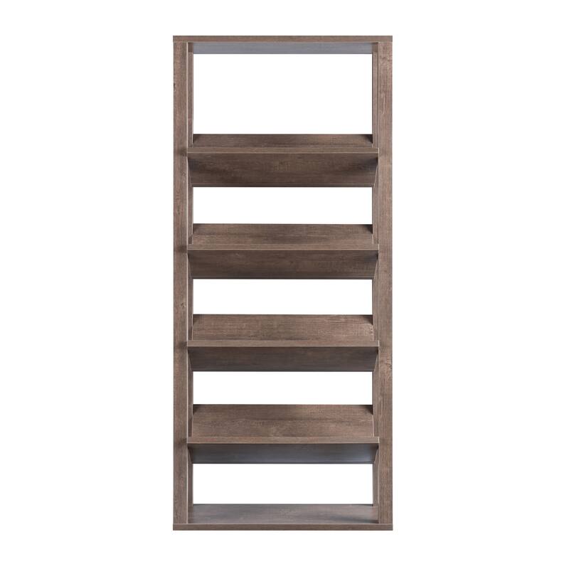 Puno Contemporary 5-Shelf Open Back Bookcase by Furniture of America