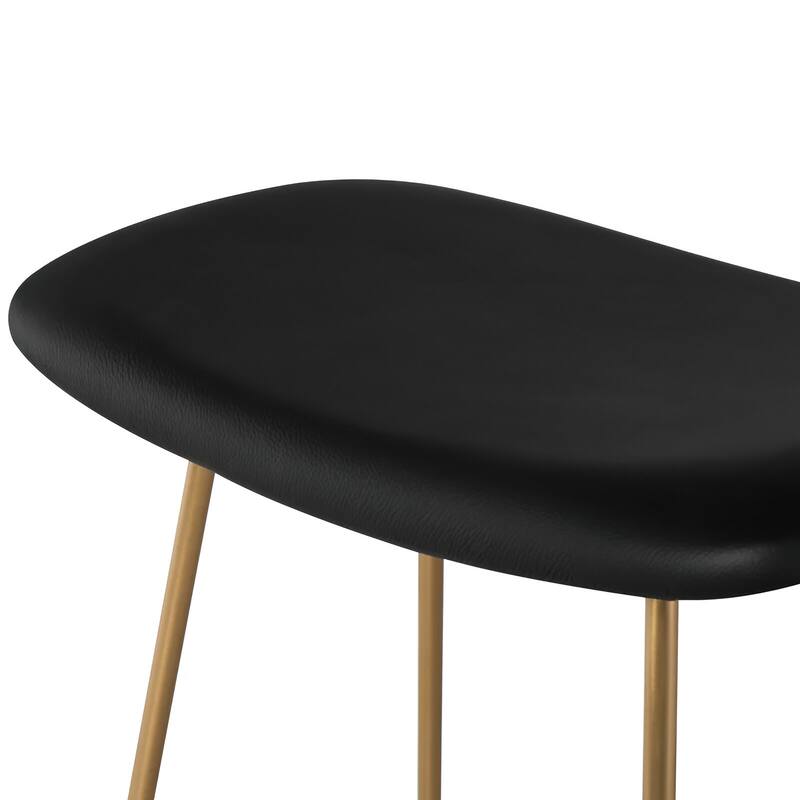 Modern Leather Backless Kirsten Counter Stool