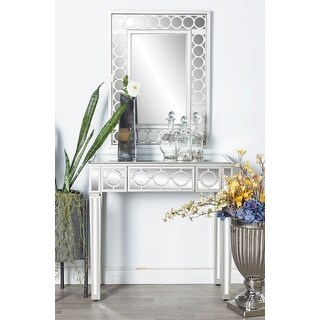 Grey MDF Glam Console Table (Set of 2) - S/2 31"W, 31"H