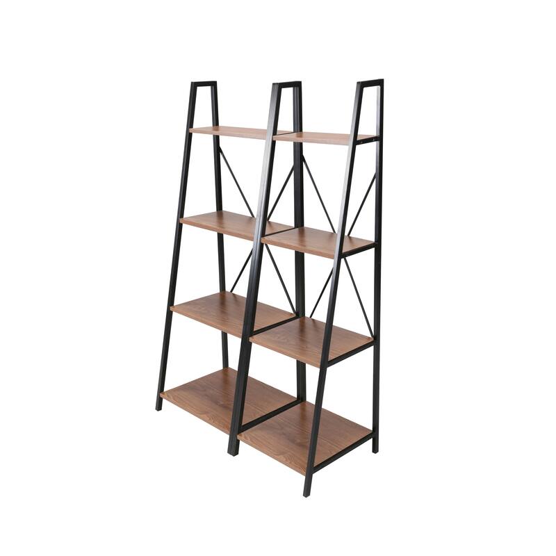 Carbon Loft Cavendish Ladder Bookcase 8 Storage Shelves (Set of 2) 20