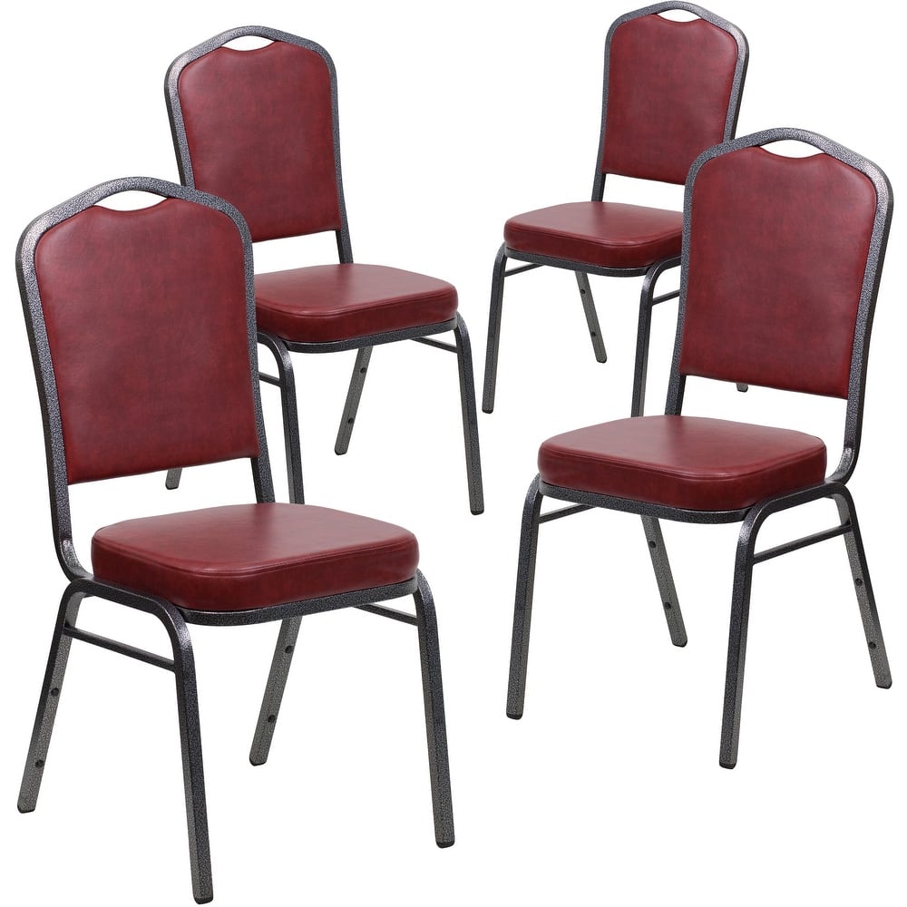 4 Pack Crown Back Stacking Banquet Chair - 20.25"D x 17.25"W x 38"H
