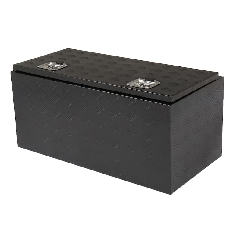 36" Aluminum Under Body Toolbox 5 Bar Tread Black - Black