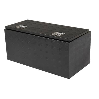 36" Aluminum Under Body Toolbox 5 Bar Tread Black - N/A