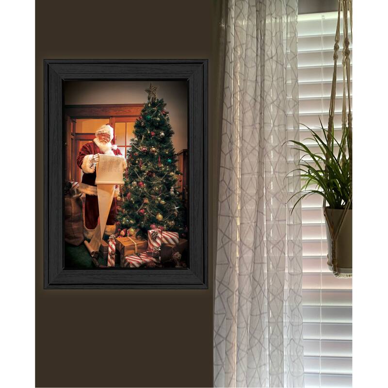 TrendyDecor4U Contemporary "Naughty Or Nice?" Framed Print Wall Art