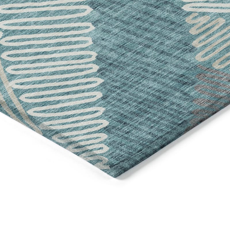 HomeRoots Floral Transitional Rectangle Outdoor Rug