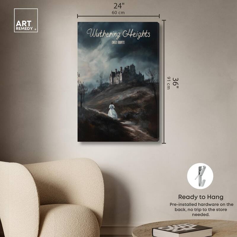 Wuthering Heights Cover Canvas by Art Remedy, Gallery Wrapped