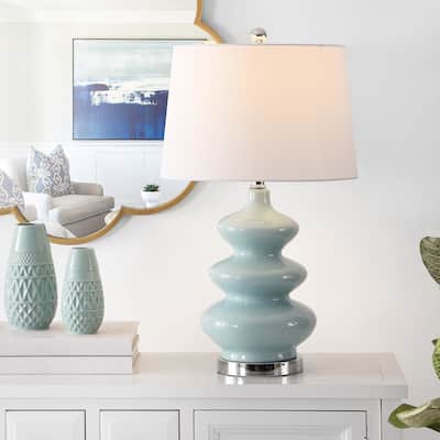 SAFAVIEH Lighting 27.5-inch Brielle Mosaic Table Lamp - 15" x 15" x 27.5"