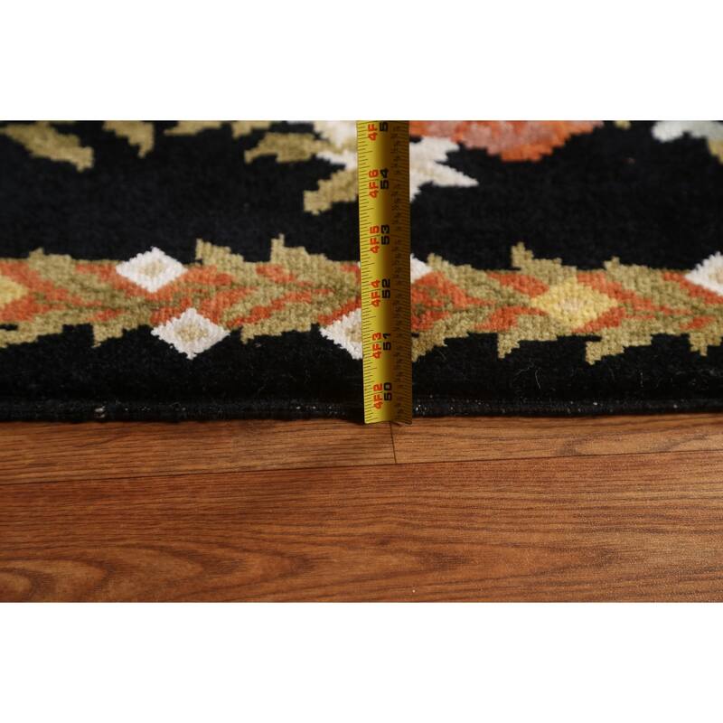 Vegetable Dye Wool/ Silk Aubusson Area Rug Hand-knotted Office Carpet - 5'9" x 8'2"