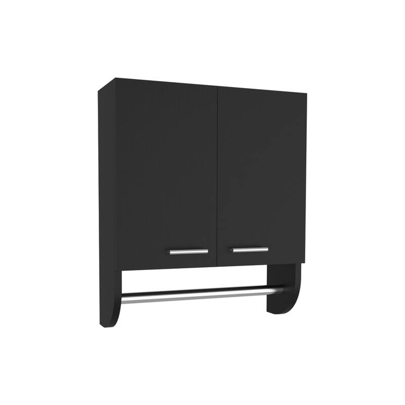 Space-Saving Wall-Mounted Medicine Cabinet with 2 Shelves and 2 Doors, White Finish, Compact Design