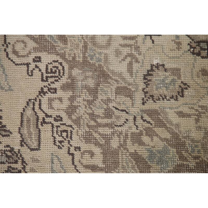 Distressed Tabriz Persian Vintage Rug Handmade Living Room Wool Carpet - 6'2" x 9'7"