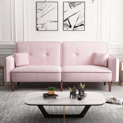Convertible Sofa Bed with Wood Legs