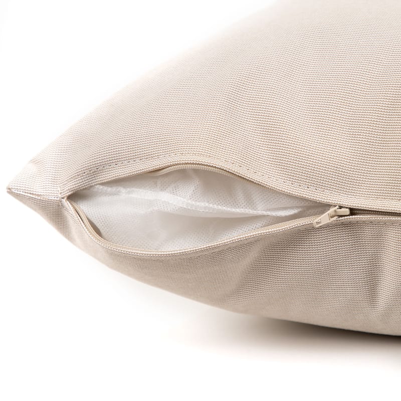 Soleil Rectangle Indoor/ Outdoor Accent Pillow Cushion beige