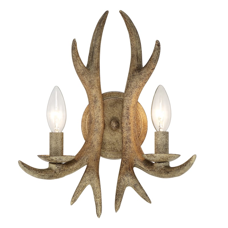 2 Light Candle Antler Vanity Light On Sale Bed Bath & Beyond