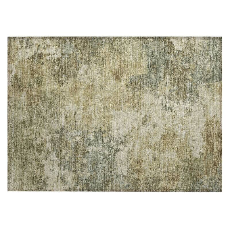 Machine Washable Indoor/ Outdoor Casual Contemporary Chantille Rug