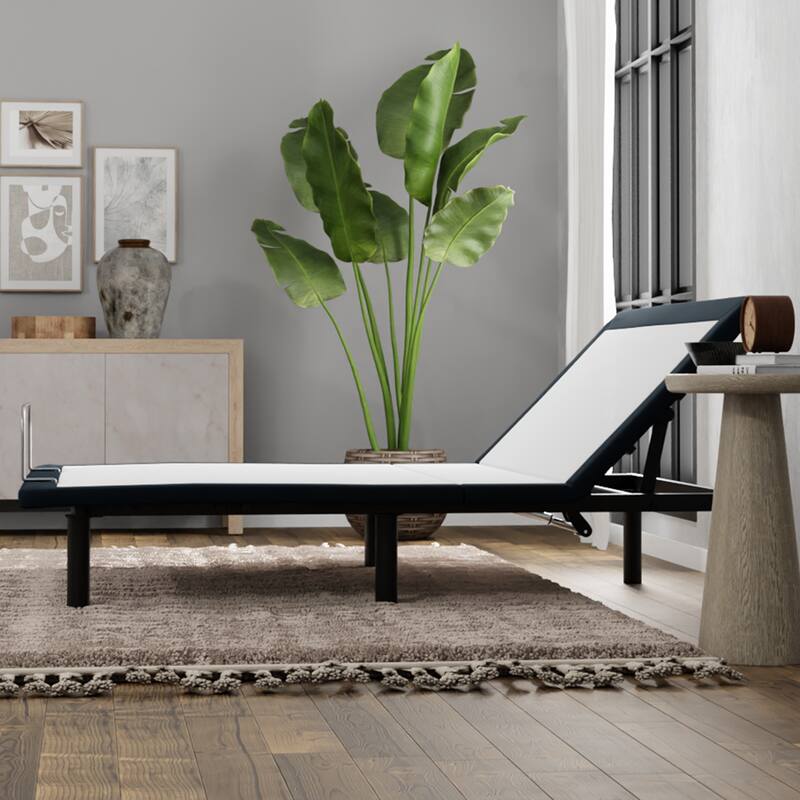Queen Size Metal Adjustable Platform Bed Base with Wired Remote and Pressure Relief