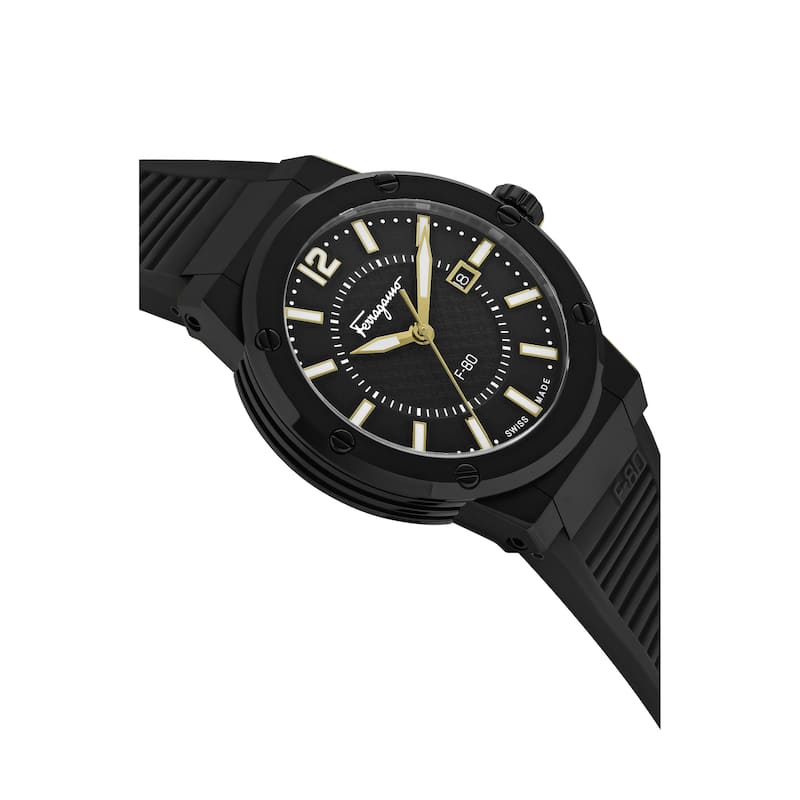 Ferragamo Men's F-80 44mm Quartz Watch SFHY01622 - Black - N/A