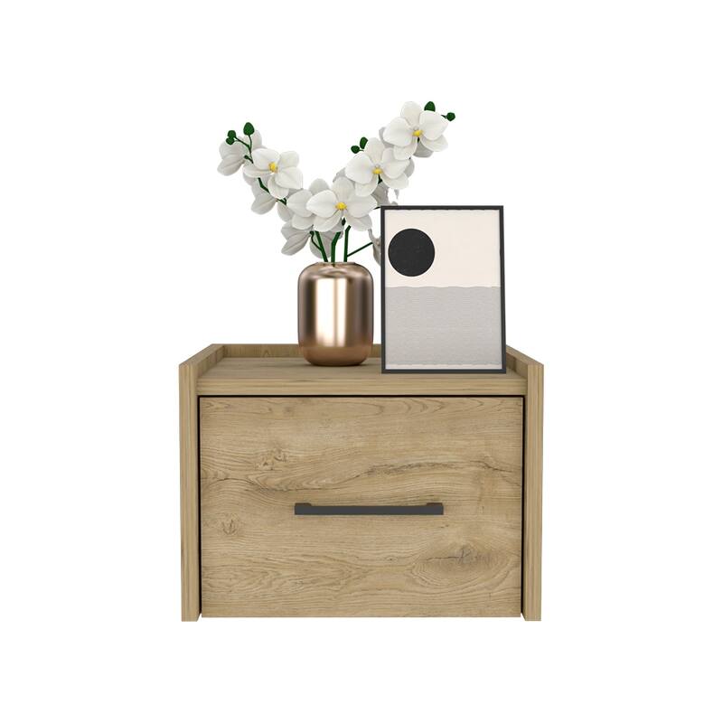 Wall-Mounted Floating Nightstand with Roomy Drawer