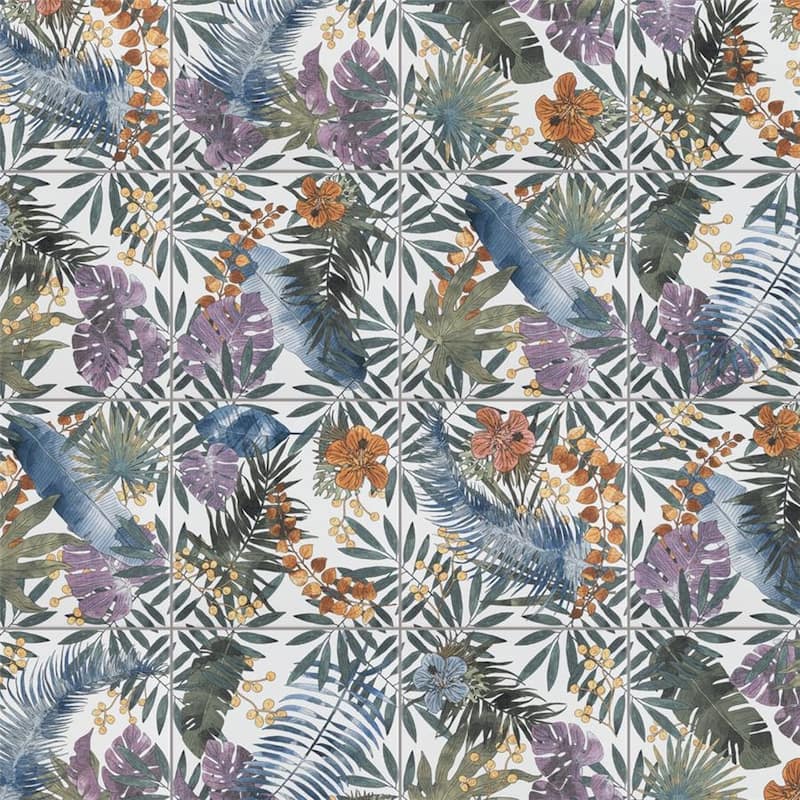 Merola Tile Tahiri Garden 9-3/4" x 9-3/4" Porcelain Floor and Wall Tile