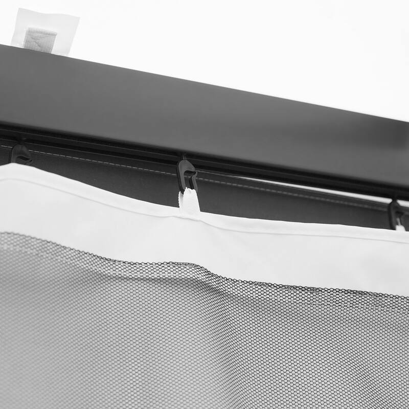 Universal 10x10 Replacement Mesh Sidewall for Gazebos and Canopy Tents with Zippers, White