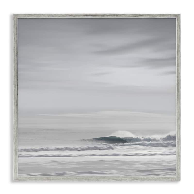 Stupell Misty Grey Beach Ripples Framed Giclee Art Design By Maggie Olsen - 24 x 24 - Grey
