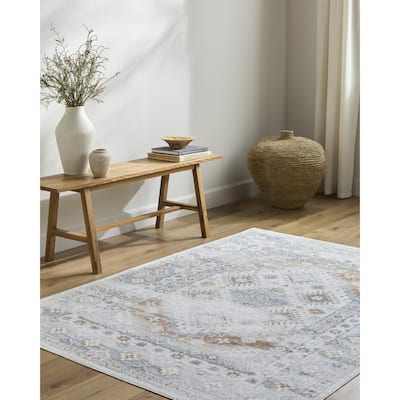 Livabliss Lillian Traditional Medallion Indoor/Outdoor Area Rug