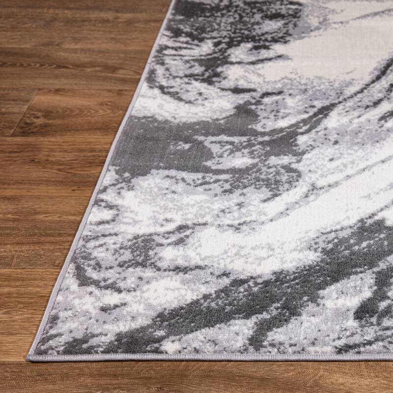 World Rug Gallery Modern Abstract Swirl Area Rug