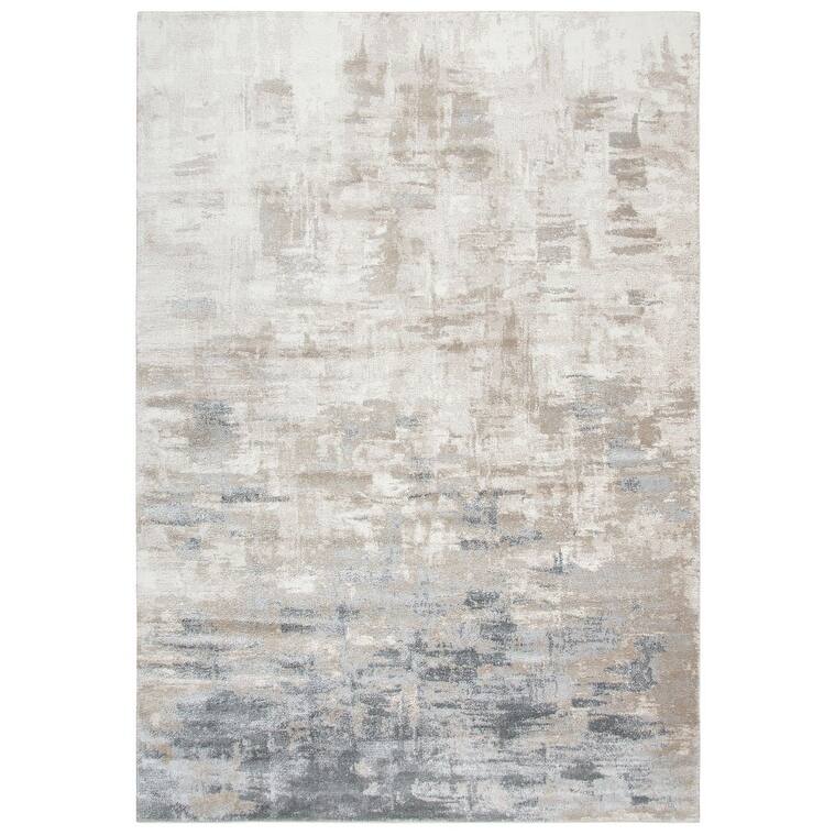 Alora Decor Easton Collection Abstract Rug - 8' x 10' - Beige