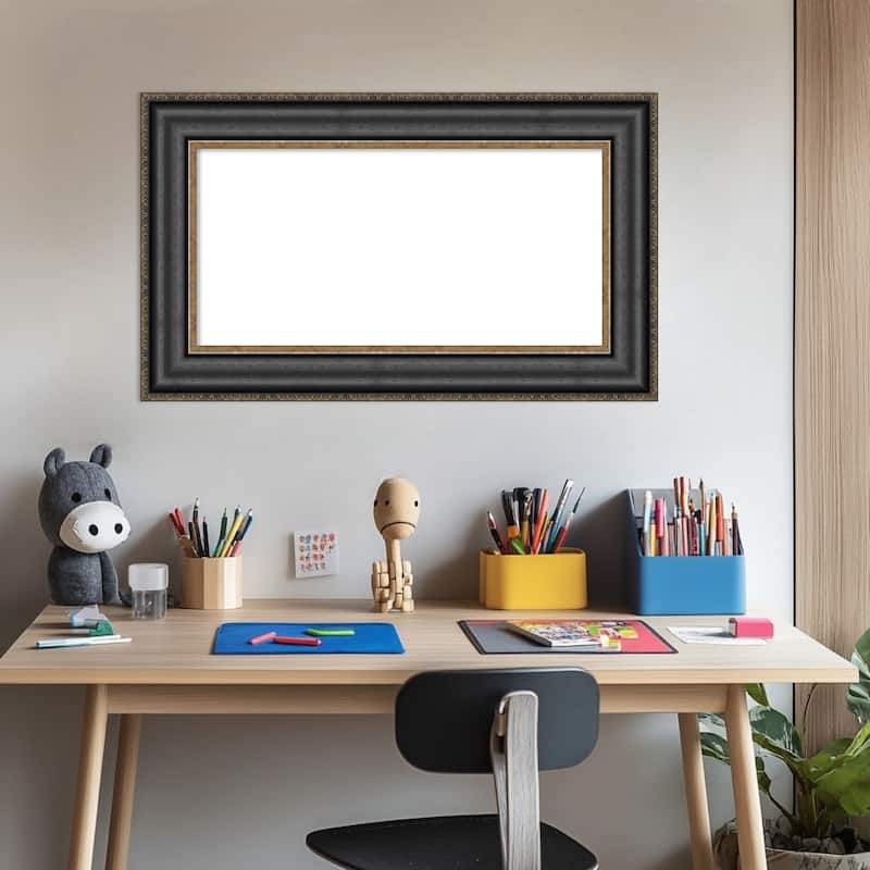 Amanti Art Thomas Black Bronze Framed Dry Erase Magnetic Board