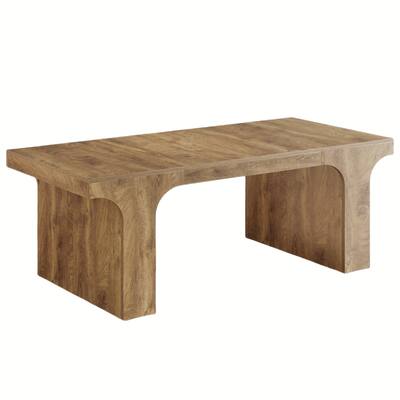 Farmhouse Rectangular Dining Table for 6-8 People with Sled Base