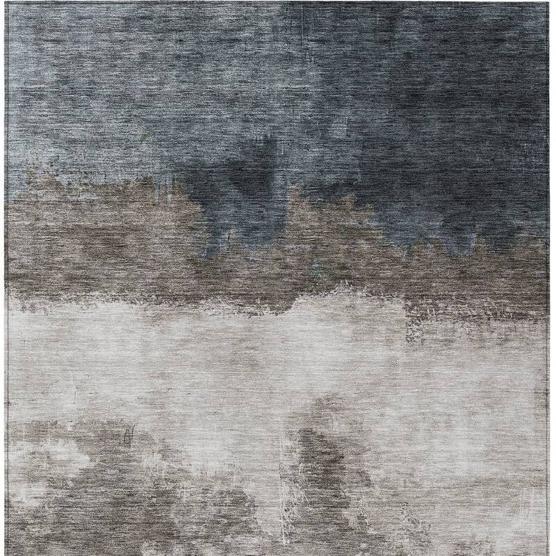 HomeRoots Abstract Transitional Rectangle Outdoor Rug