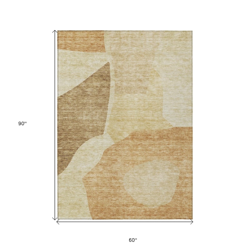 HomeRoots Abstract Transitional Rectangle Outdoor Rug