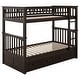 preview thumbnail 62 of 86, Full or Twin Bunk Bed with Safety Guardrail & 2 Storage Drawers, Convertible Beds Wood Slat Support Bunk Bed