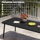 preview thumbnail 19 of 27, 7-piece Patio Dining Set Outdoor Rectangular Table with Umbrella Hole, Stackable Chairs