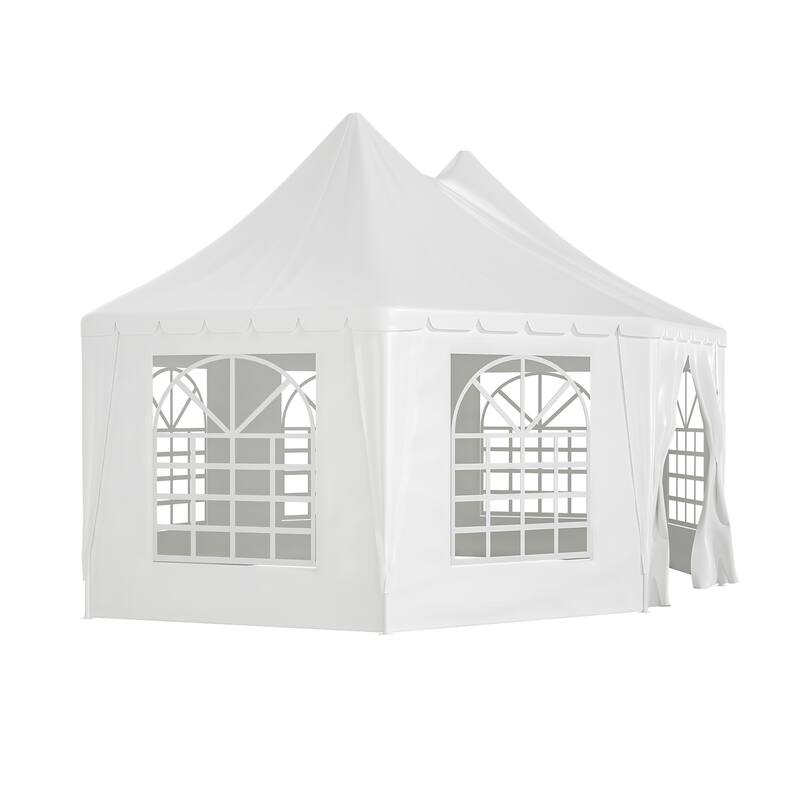 GDFStudio - Nashua Waterproof Event Protection Outdoor Gazebo Pavilion Shelter Tent