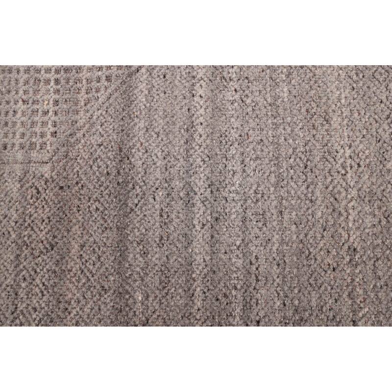 ECARPETGALLERY Hand-knotted Tangier Grey Wool Rug - 8'3 x 10'1