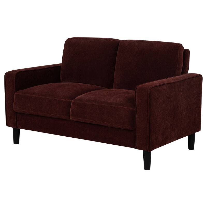 Ruth Fabric Upholstered Track Arm Loveseat