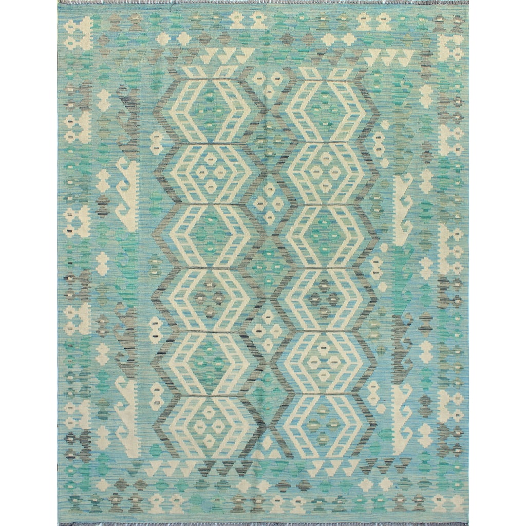 Flatweave Ruth Lt. Blue/Ivory Rug - 5'10" x 7'10"