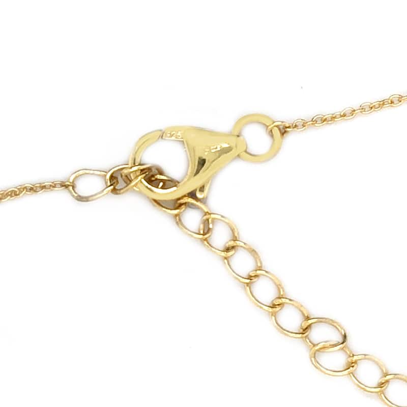 18k Yellow Gold Over Sterling Silver, Blue Sapphire Gemstone Necklaces