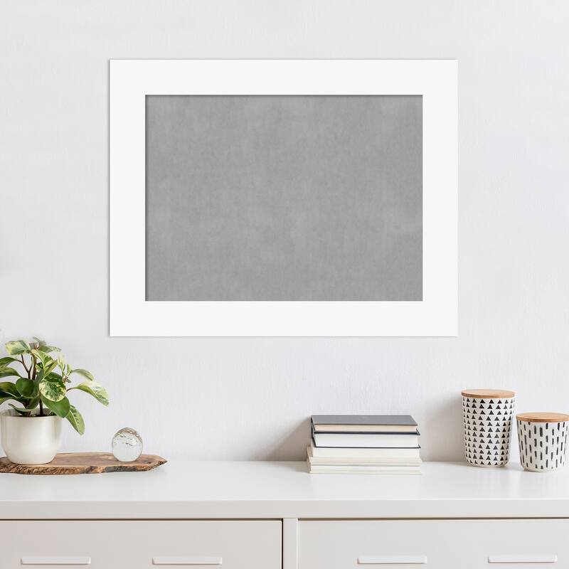 Amanti Art Basic White Framed Magnetic Board